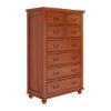 Picture of Delanson Solid Mahogany Wood Tall Bedroom Dresser With 8 Drawers