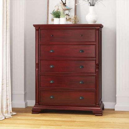 Solid wood tall boy hot sale dresser