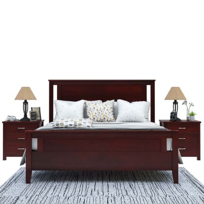 Rustic Solid Wood Platform Beds Frame | King, Queen & Full Wooden Tall ...