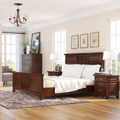 Picture of Bardugo Traditional Solid Mahogany Wood Platform Bed