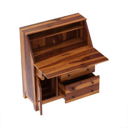 Real Solid Wood Desks For Home Office - Wooden Desks with Drawers.