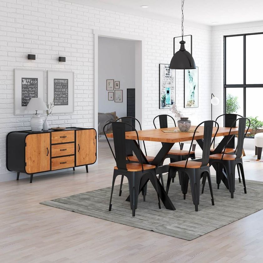 Industrial dining room discount set