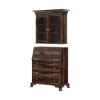 Picture of Jasper Tall Drop Front Solid Wood Home Office Secretary Desk With Hutch