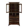 Picture of Jasper Tall Drop Front Solid Wood Home Office Secretary Desk With Hutch