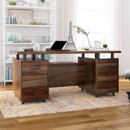 Wooden Office Desk , Solid Wood Desk, Simple Desk, Work From Home, Small  Desk, 100x50 Cm Vogel S 