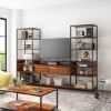 Prescott Rosewood 3 Piece Iron Industrial Entertainment Center