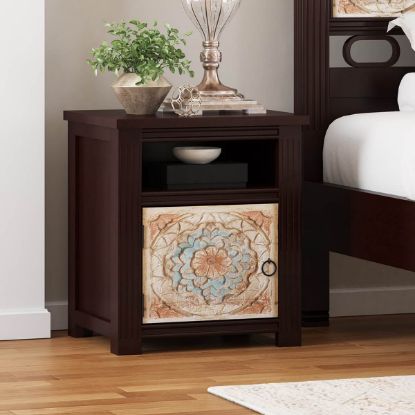 Picture of English Garden Hand Carved Mango Wood Nightstand