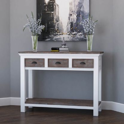 Picture of Danville Rustic Farmhouse Console Table With Storage