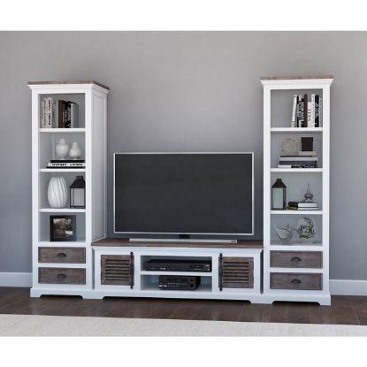 Picture of Danville Modern Teak and Solid Wood Entertainment Center