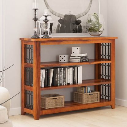 Picture of San Francisco Wood and Metal Console Table with Shelves