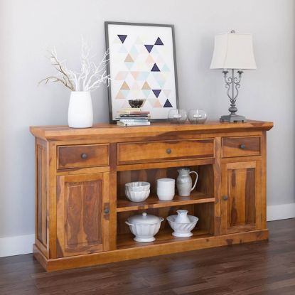 Picture of Appalachian Rustic Solid Wood Dining Room Large Sideboard Cabinet