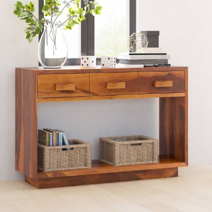 Picture of Brocton Modern Rustic 3 Drawers Console Table