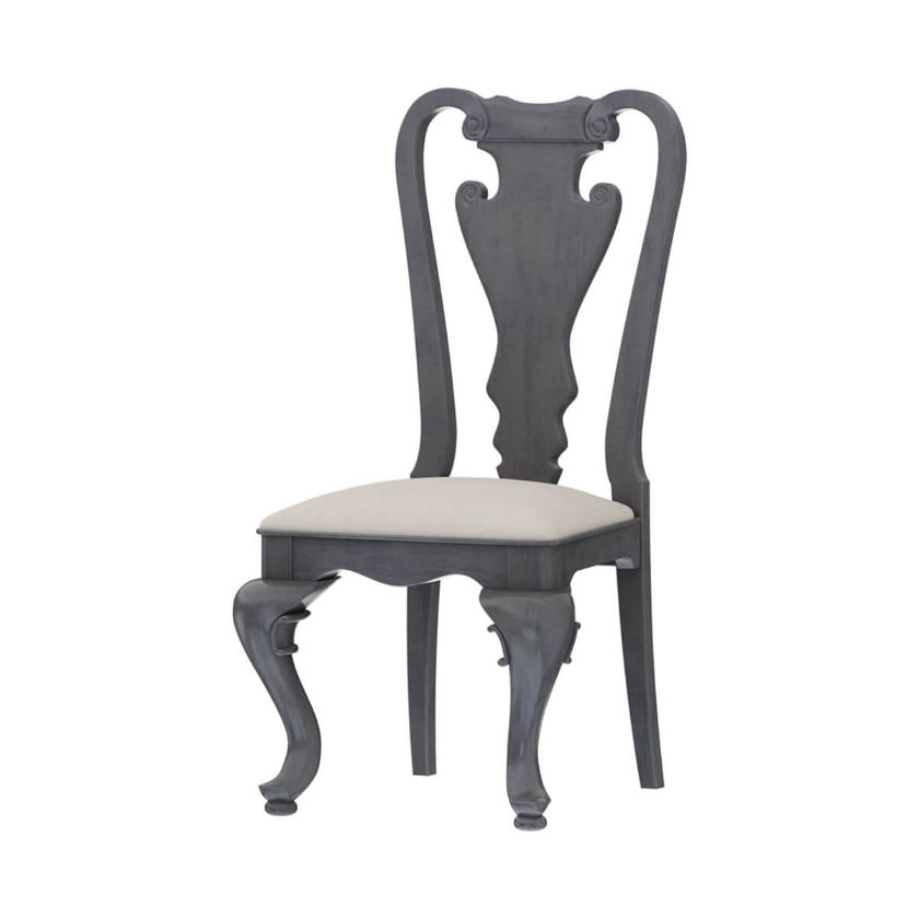 Picture of San Marino Solid Mahogany Wood Dining Chair with Upholstered Seat