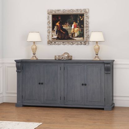 Picture of San Marino Solid Mahogany Wood Large Grey Sideboard Cabinet