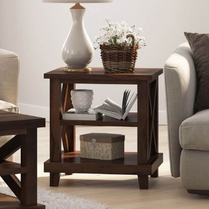 Picture of Antwerp 3 Tier Rustic Solid Wood End Table