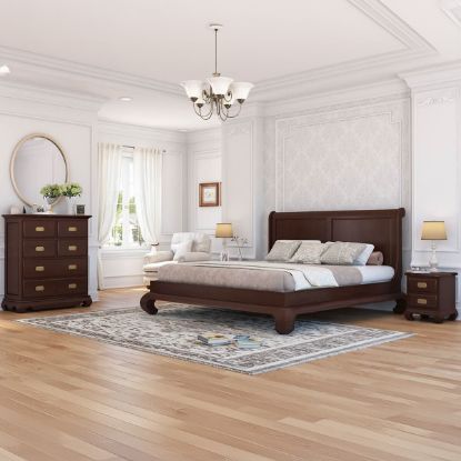 Amenia Solid Mahogany Wood 6 Piece Bedroom Set.