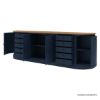 Picture of Peshtigo Two Tone Solid Wood 10 Drawer Extra Long Sideboard