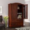 Picture of Sierra Nevada Traditional Solid Wood Large Armoire with Mirror