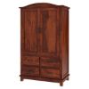 Picture of Sierra Nevada Traditional Solid Wood Large Armoire with Mirror