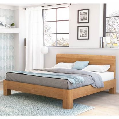 Picture of Rebersburg Solid Teak Wood Platform Bed