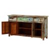 Picture of Wilmington Rustic Reclaimed Wood 3 Drawer Large Sideboard Buffet