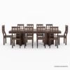 Picture of Dallas Ranch Rustic Solid Wood Double Pedestal Dining Table Set