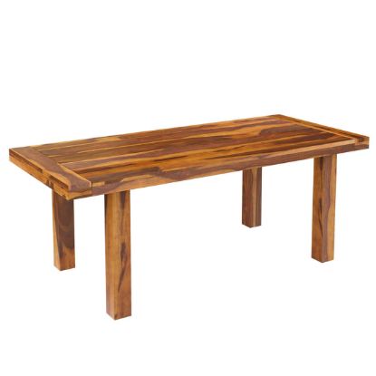 Picture of San Mateo Rustic Solid Wood Extendable Dining Table