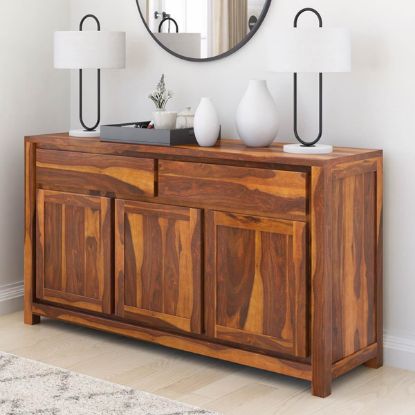 Picture of San Mateo Rustic Solid Wood Sideboard Buffet