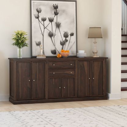 Picture of Clanton Rustic Solid Wood Extra Long Credenza with Drawers