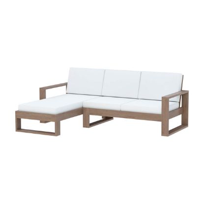 Picture of Narrogin Rustic Teak Wood Outdoor L-Shape Sofa