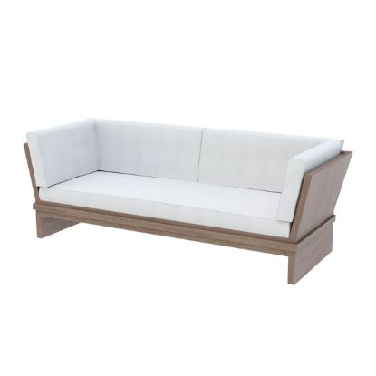 Picture of Geelong Teak Wood Outdoor 3 Seater Sofa