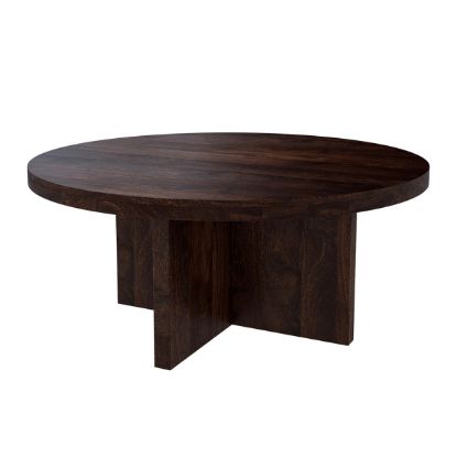 Picture of Algona Rustic Solid Wood Round Dining Table