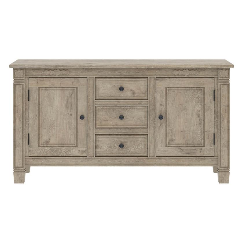 Haysi Rustic Solid Wood Drawer Farmhouse Large Sideboard Cabinet