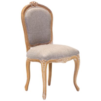 Picture of Kimballton Shabby Chic Mahogany Wood Upholstered Accent Dining Chair