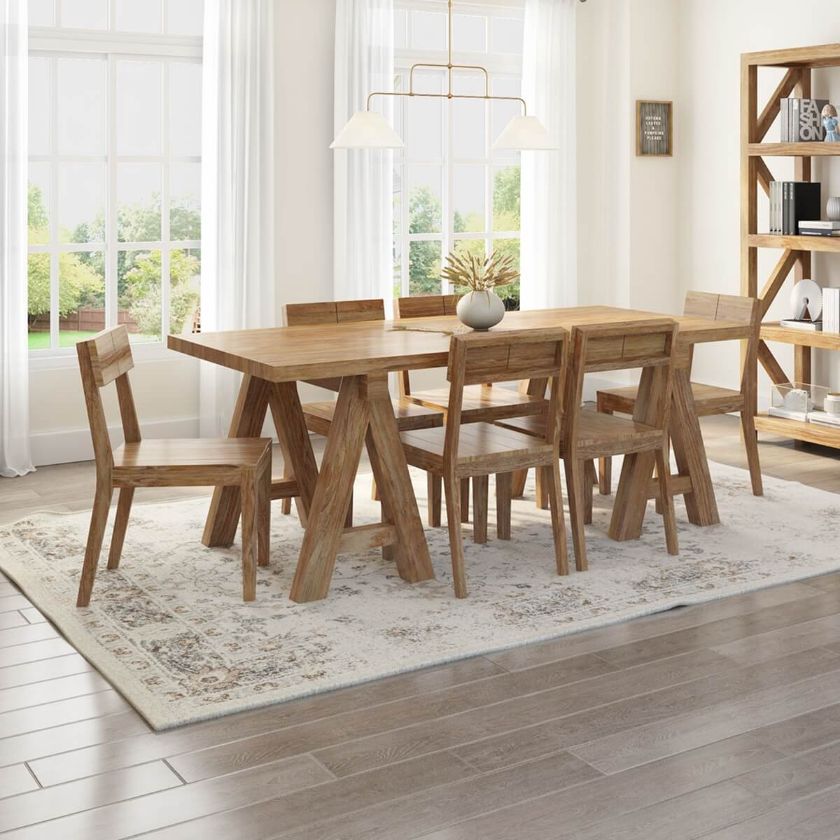 Fernie Rustic Solid Wood Dining Table