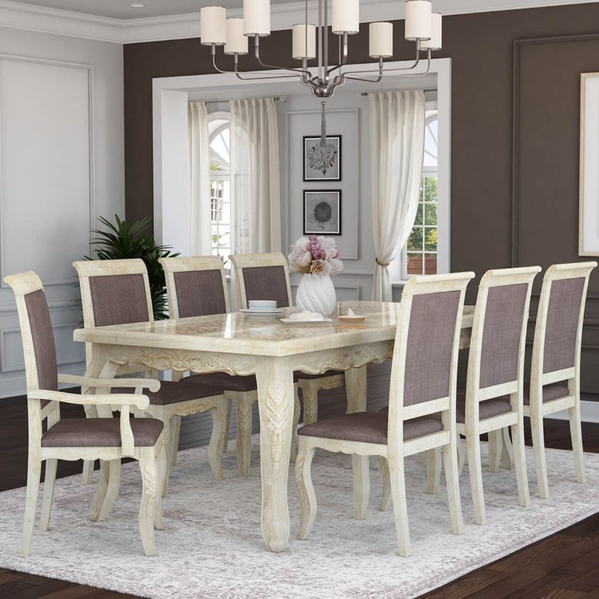 Pennsylvania Solid Wood Queen Anne Farmhouse Dining Table.