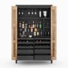 Picture of Belluno Rustic Solid Wood Tall Armoire Bar and Wine Cabinet 