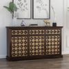 Picture of La Junta Brass Inlay Rustic Solid Rosewood Large Buffet Cabinet