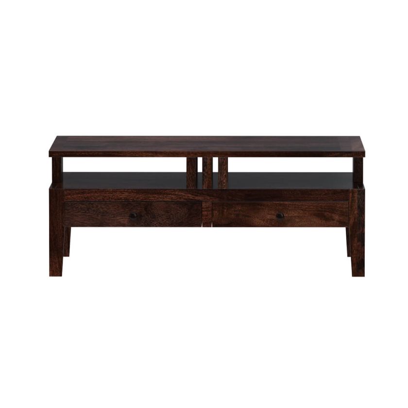 Santa Fe Elevated Solid Wood Coffee Table End Table Set.