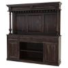 Nahant Rustic Solid Wood 4 Drawer Dining Room Bar Hutch With Buffet.