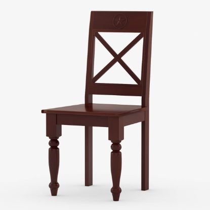 Picture of Texas Handcrafted Solid Mahogany Wood Cross-Back Dining Chair