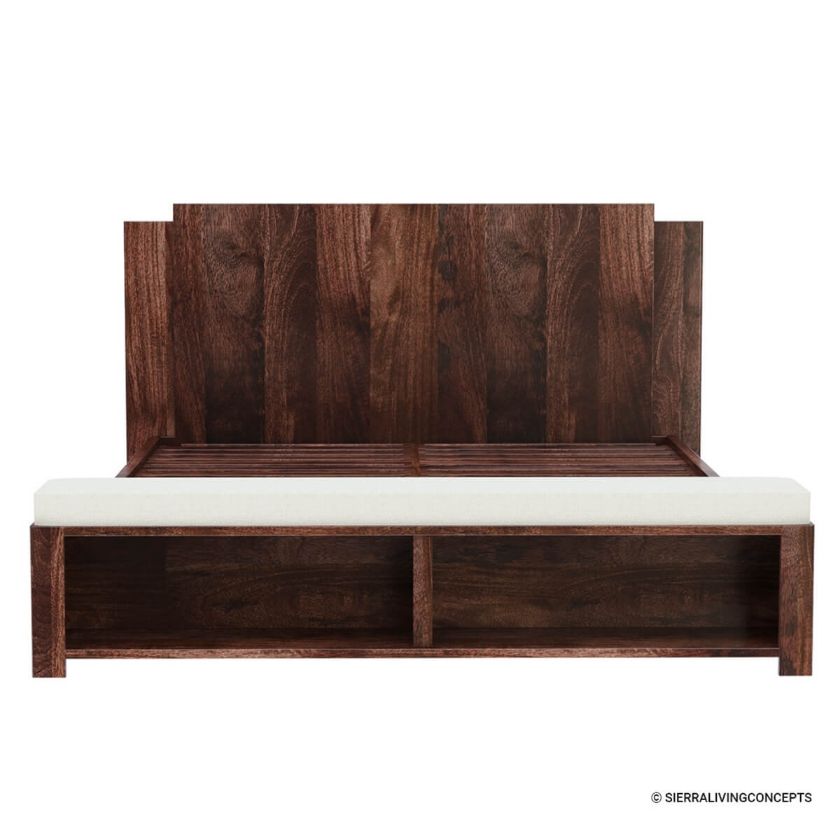 Finnikin Rustic Bookshelf Platform Bed | Shop in King, Queen & Full Size