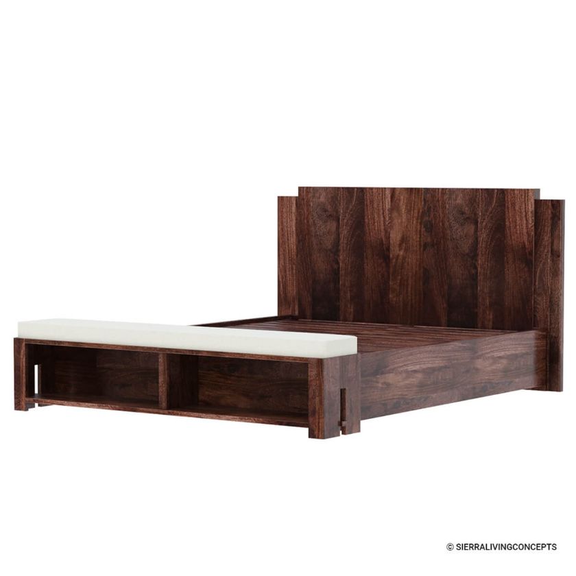 Finnikin Rustic Bookshelf Platform Bed | Shop in King, Queen & Full Size