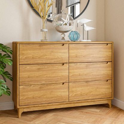 Darwen Rustic Teak Wood 2 Drawer Bedroom Tall Dresser.