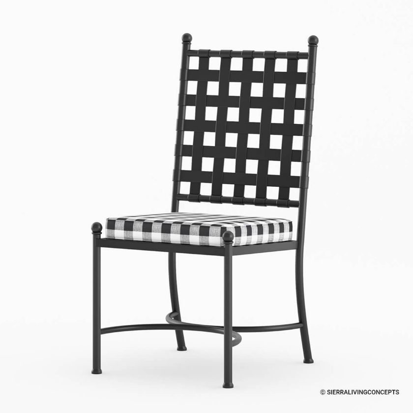 Picture of Muskegon Black Grid Industrial Style Wrought Iron Dining Chair