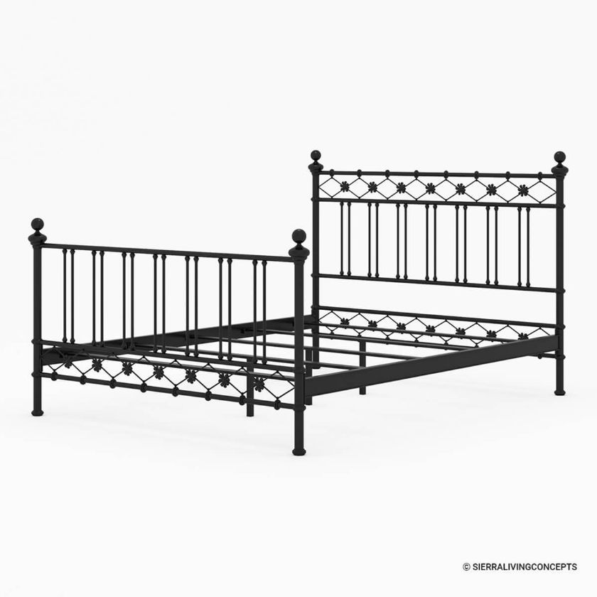 Montpellier Black Wrought Iron Bed Frame Shop In King Queen And Full Size 