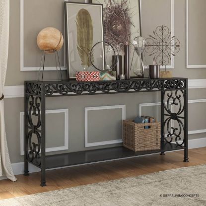 Picture of Appenzell Vintage Wrought Iron Black Console Table