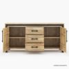 Picture of Marseille Rustic Solid Wood 3 Drawer Long Sideboard Cabinet