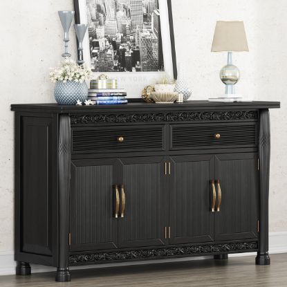 Picture of Cambria Solid Wood 2 Drawer Wine Bar Sideboard Cabinet