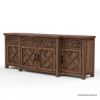 Picture of Bolzano Rustic Solid Wood 4 Drawer Extra Long Sideboard Cabinet